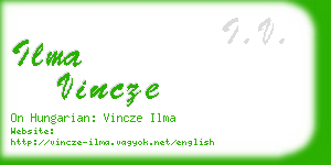 ilma vincze business card